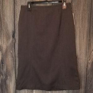 Worthington Pleated Back Herringbone Career Skirt
